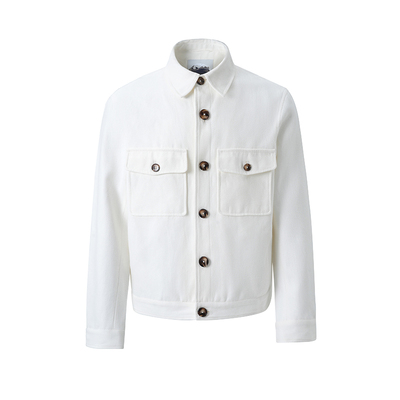 亚麻老钱新贵松弛单排扣工装夹克