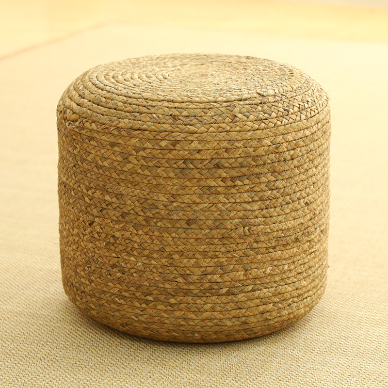 藤编蒲团凳子家用矮凳榻榻米坐墩加厚坐垫地上创意露营小圆凳舒服