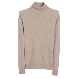 恒源祥品牌全羊毛衫高领毛衣女秋冬纯色气质修身内搭针织打底衫潮