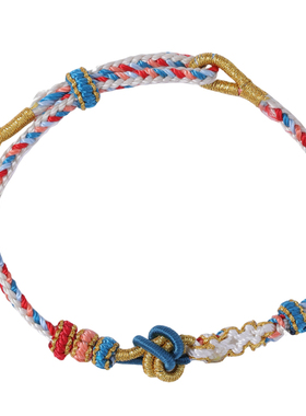 桃花酒窝结编织手绳 大唐华彩色可串珠手绳diy饰品半成品情侣手链