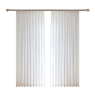 B1级防火阻燃幻影纱窗帘白色纱帘透光不透人消防工程酒店专用窗纱