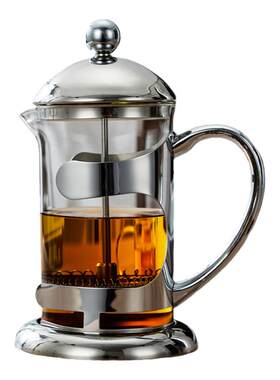 玻璃不锈钢耐热法压壶冲茶器