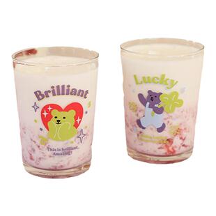 韩国dailylike可爱情侣透明玻璃水杯咖啡牛奶冷饮果汁啤酒杯4个