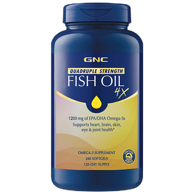 GNC四倍鱼油迷你软胶囊240粒*2瓶