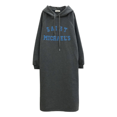 孕妇秋冬款加绒加厚卫衣连衣裙