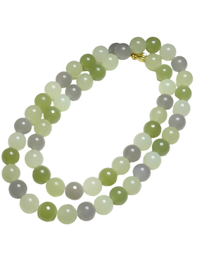 天然新疆和田玉8mm冰黄口多宝妈妈链56颗多圈男女款佛珠手串手链