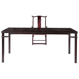 硬木家具赞比亚血檀新中式古典画案明式书桌实木写字台画桌书法桌