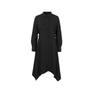 sdeer圣迪奥冬装休闲翻领链条不规则衬衫连衣裙S21461223