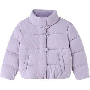 安奈儿童装女童短款羽绒服冬新款宽松户外甜美保暖防风厚款