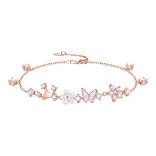 迪士尼纯银手链女款S925轻奢小众精致生日礼物送女生闺蜜情人节