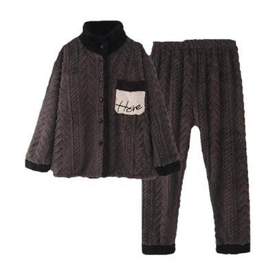 睡衣男士珊瑚绒秋冬新款大码学生