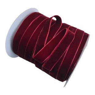 双面丝绒带天鹅绒缎带红丝带植绒编发diy蝴蝶结彩带绸带织带辅料