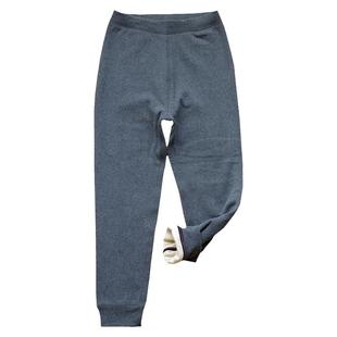 儿童双层加厚加绒保暖裤青少年男中腰大童秋冬蚕丝羊毛亲子女棉裤