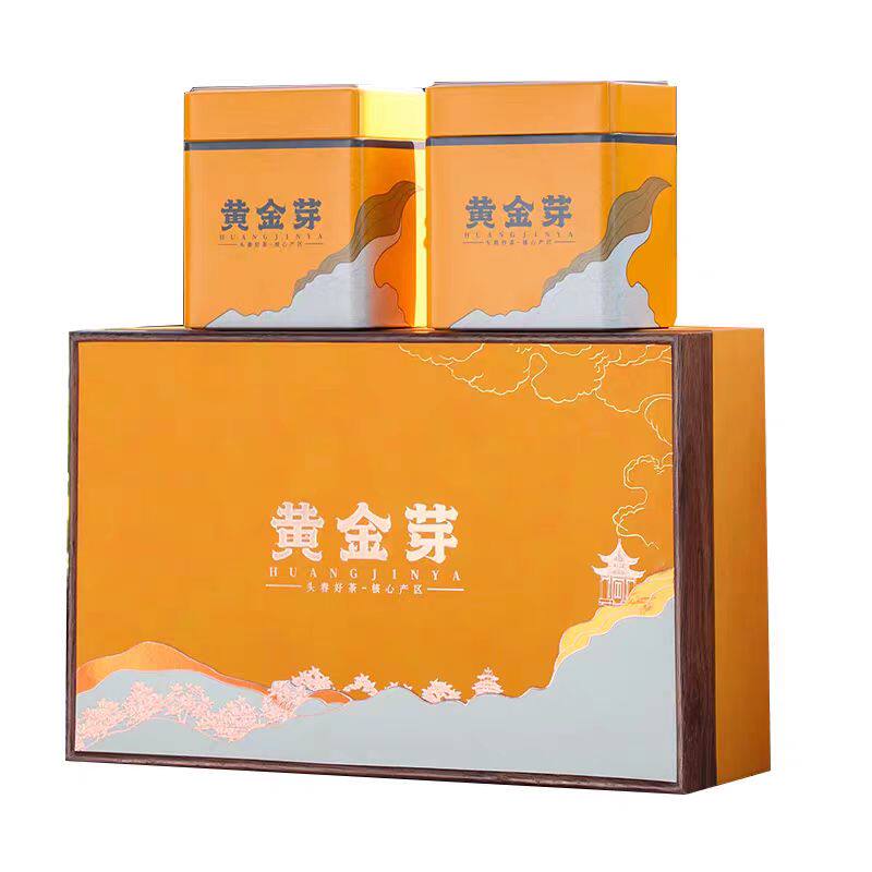 安吉白茶黄金芽茶叶罐礼盒空盒子