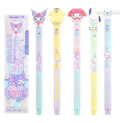 广博三丽鸥发光笔进口油墨巨顺滑