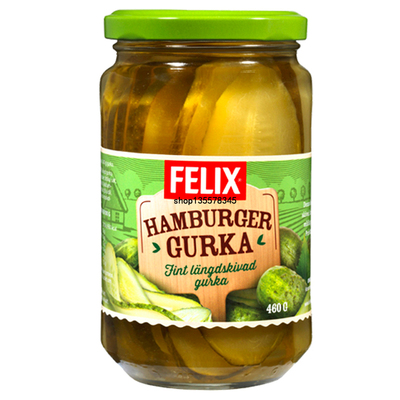 菲力斯瑞典宜家进口酸黄瓜片汉堡