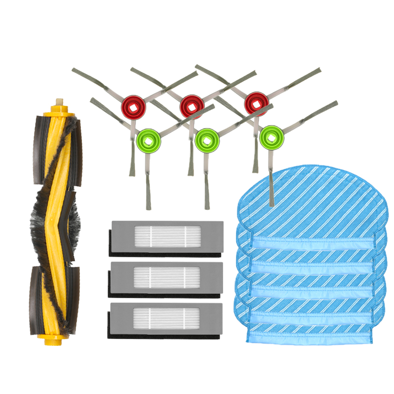 适配科沃斯扫地机配件N5 N8 T5 DX55 DJ65 DV35滤网边刷滚刷抹布