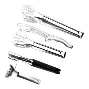 不锈钢牛扒夹烧烤夹防烫食品夹冰夹韩式餐饮店烤肉剪刀瓜果刨皮刀