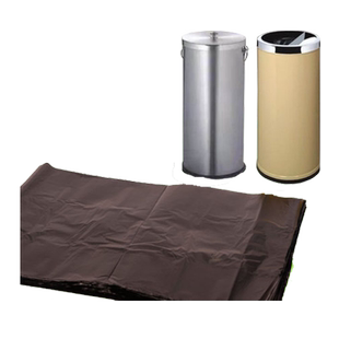 100只加厚黑色垃圾袋塑料袋地铁垃圾桶宾馆走廊细长桶瘦高桶平口