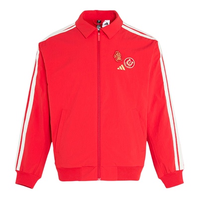 Adidas/阿迪达斯正品2025冬季款男士日常翻领梭织运动外套KE4059