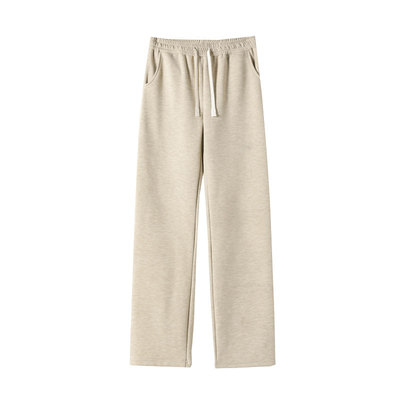 燕麦色超长裤子女高个子175加长