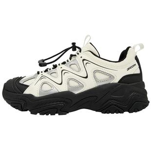 踏浪乔丹休闲鞋女运动鞋2026春季厚底增高老爹鞋户外防滑黑白鞋子