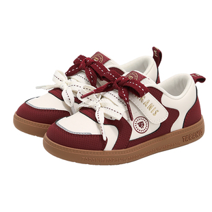 泰兰尼斯儿童板鞋春秋新款女童运动鞋男童德训板鞋防滑双鞋带鞋子