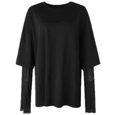 ourhour假两件拼接镂空T恤