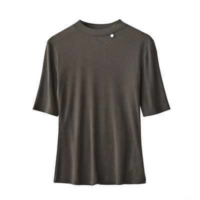 女士天丝羊毛五分袖短袖T恤衫