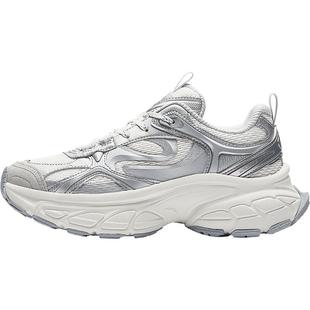 安踏星月5丨厚底增高潮流银色休闲鞋子男女同款冬季老爹鞋运动鞋