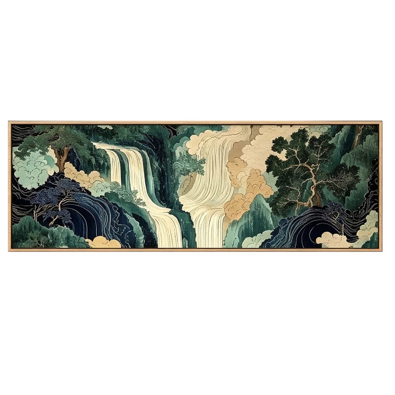 新中式山水客厅装饰画高级雅致玄