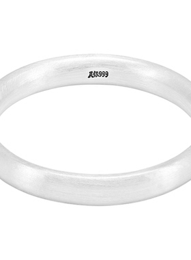 银千造足银999泥鳅背闭口手镯