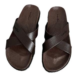 软底加厚泰国进口Blackout户外凉拖防滑防臭交叉舒适男女凉鞋拖鞋