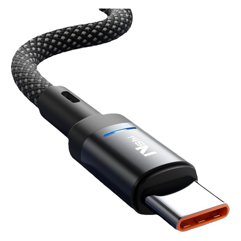 自动断电】能适typec数据线100w快充6A适用华为oppo小米vivo荣耀充电线器安卓手机正品原装超级tpc闪充66W冲