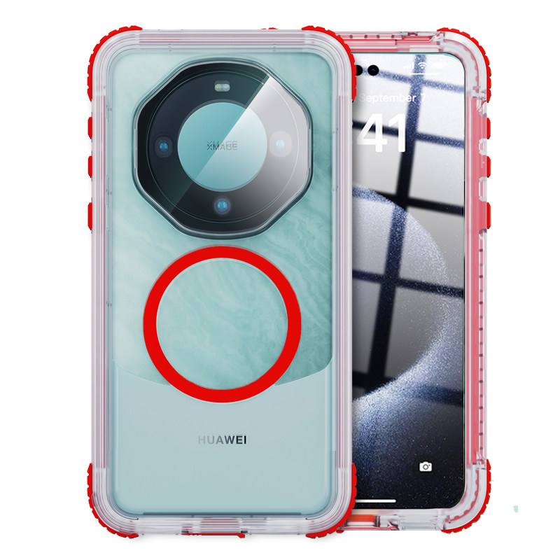 华为mate60Pro防水手机壳60Pro+浮潜水下游泳密封保护RS非凡大师防尘镜头全包防摔骑手防雨户外保暖溯溪漂流