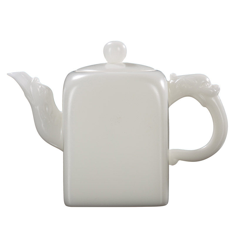 古垚手工德化白瓷素烧功夫茶壶