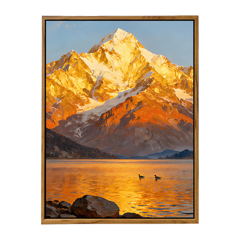 治愈日照金山风景DIY数字油画
