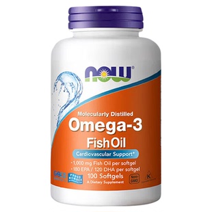 nowfoods深海鱼油软胶囊omega3高纯度中老年呵护心脑猫咪人宠共用