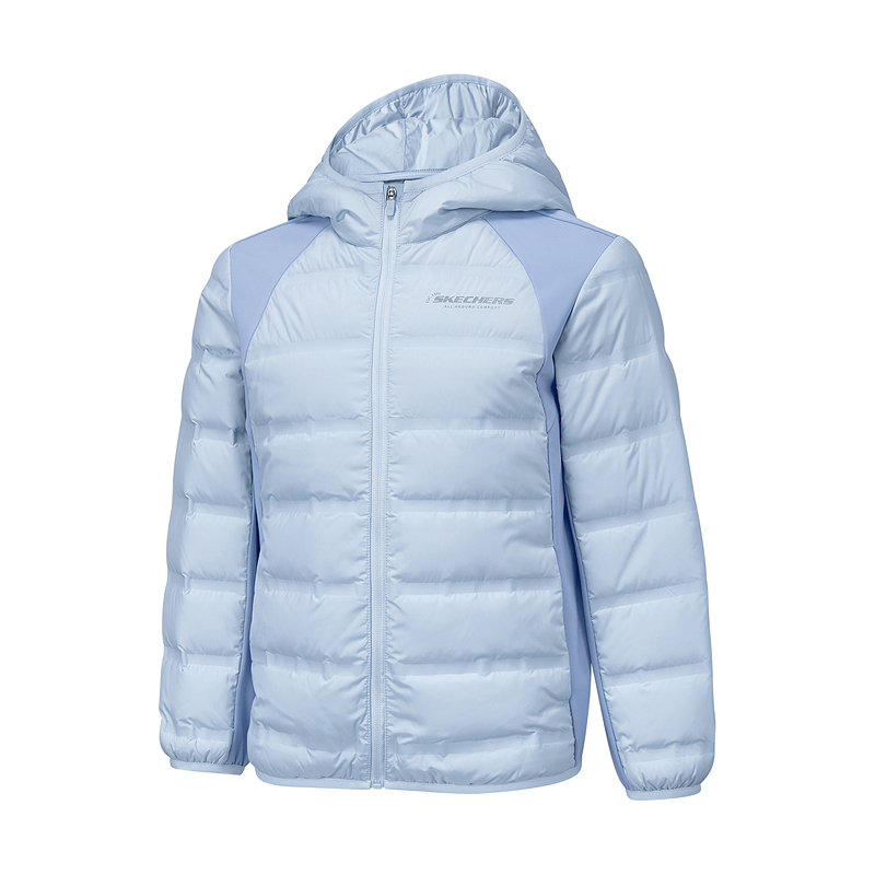 Skechers斯凯奇男女童羽绒外套冬季童装儿童三防保暖连帽羽绒服