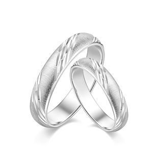 奢珠_趣 铂金戒指正品男女PT950白金情侣对戒结婚戒指