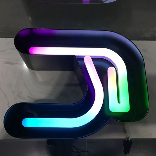 苏州工厂批发连锁店logo RGB发光字 亚克力霓虹灯字 橱窗柜台展示