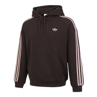 adidas阿迪达斯三叶草基础简约套头衫春男袋鼠口袋连帽卫衣KG3901