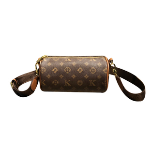 香港品牌包包女款2025新款复古高级百搭斜挎包真皮时尚单肩圆筒包