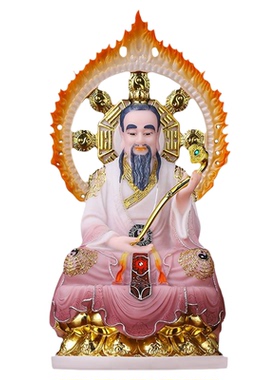 汉白玉全莲三清室内居家供奉摆件