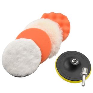 汽车打蜡神器电钻抛光机自粘海绵轮羊毛球海棉打磨抛光盘工具套装