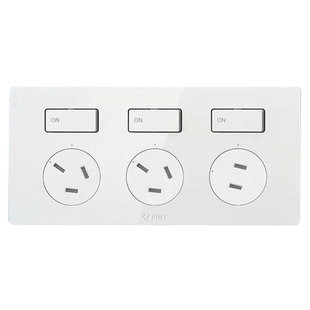 公牛明装厨房专用插座3开3插带独立开关带usb电源12孔防水防油插