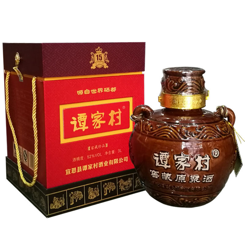 恩施谭家村窖藏包谷酒3升礼盒装