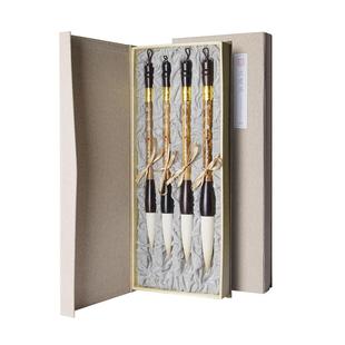 沈建英毛笔套装高档专业书法斗笔善琏湖笔大毛笔大号特大对联春联国画专用文房四宝大字笔墨对联专用兼毫提斗