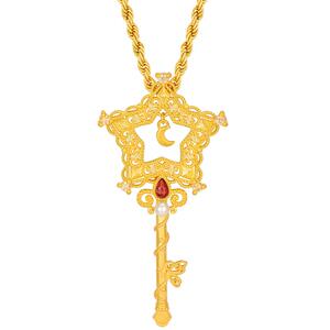 PINKBOX小樱星星杖黄金吊坠足金权杖钥匙挂坠送女友新年礼物