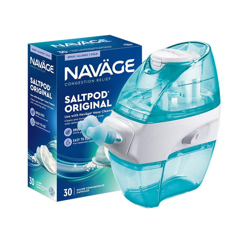 美国NAVAGE负压洗鼻器+原味洗鼻盐1盒鼻炎鼻窦炎家用鼻腔冲洗器